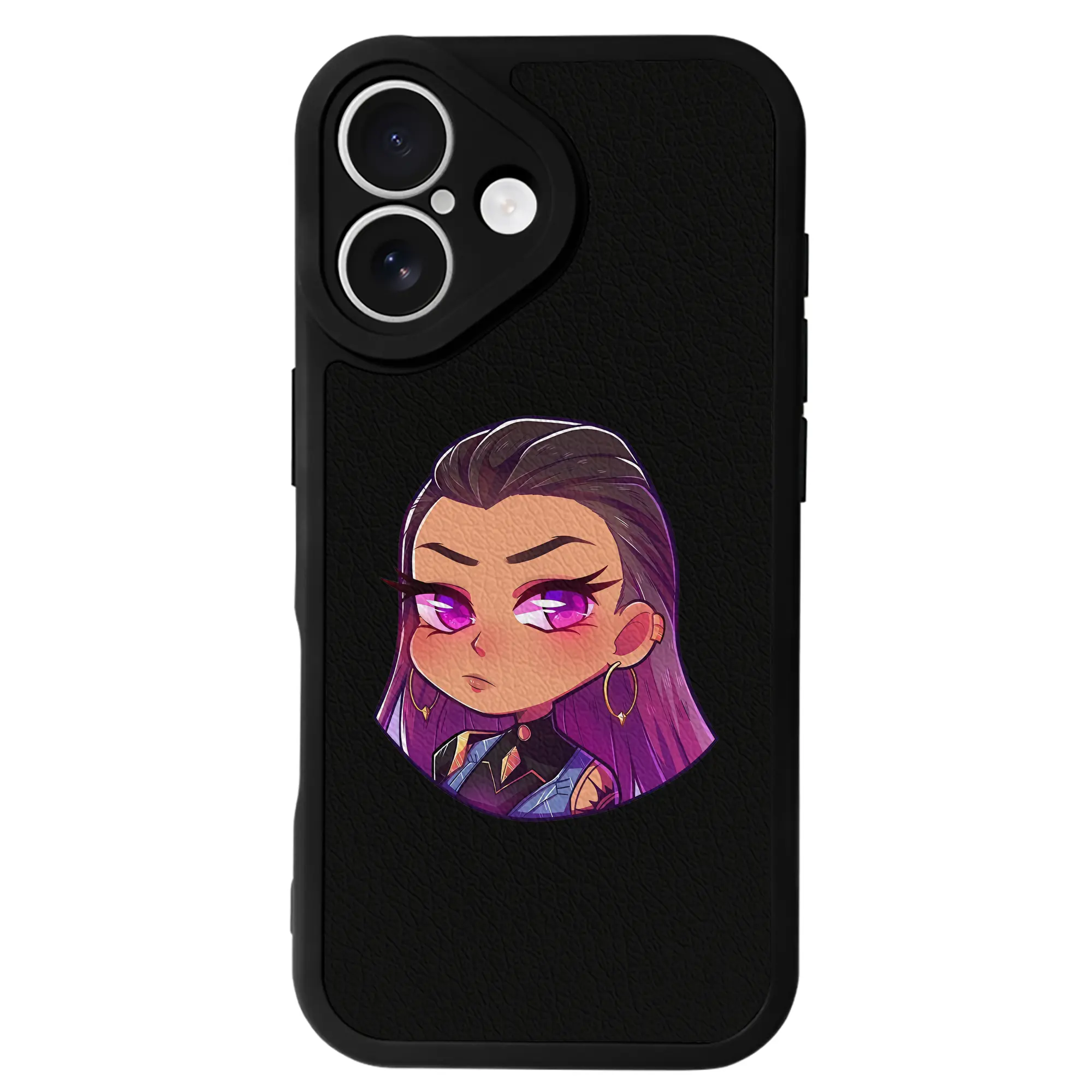 VALORANT グッズ,レイナ - IPhone 16シリーズ対応 ・ シリコンスマホケース ・ レザー調 ・ 高精度フィット ・ 耐衝撃 ・ ワイヤレス充電対応 ・ 精密カット